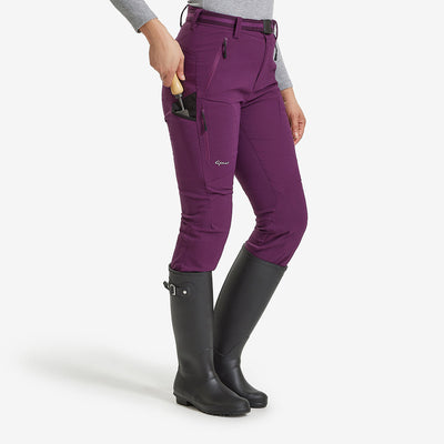Women's Slim-Leg Gardening Trousers - Rich Grape