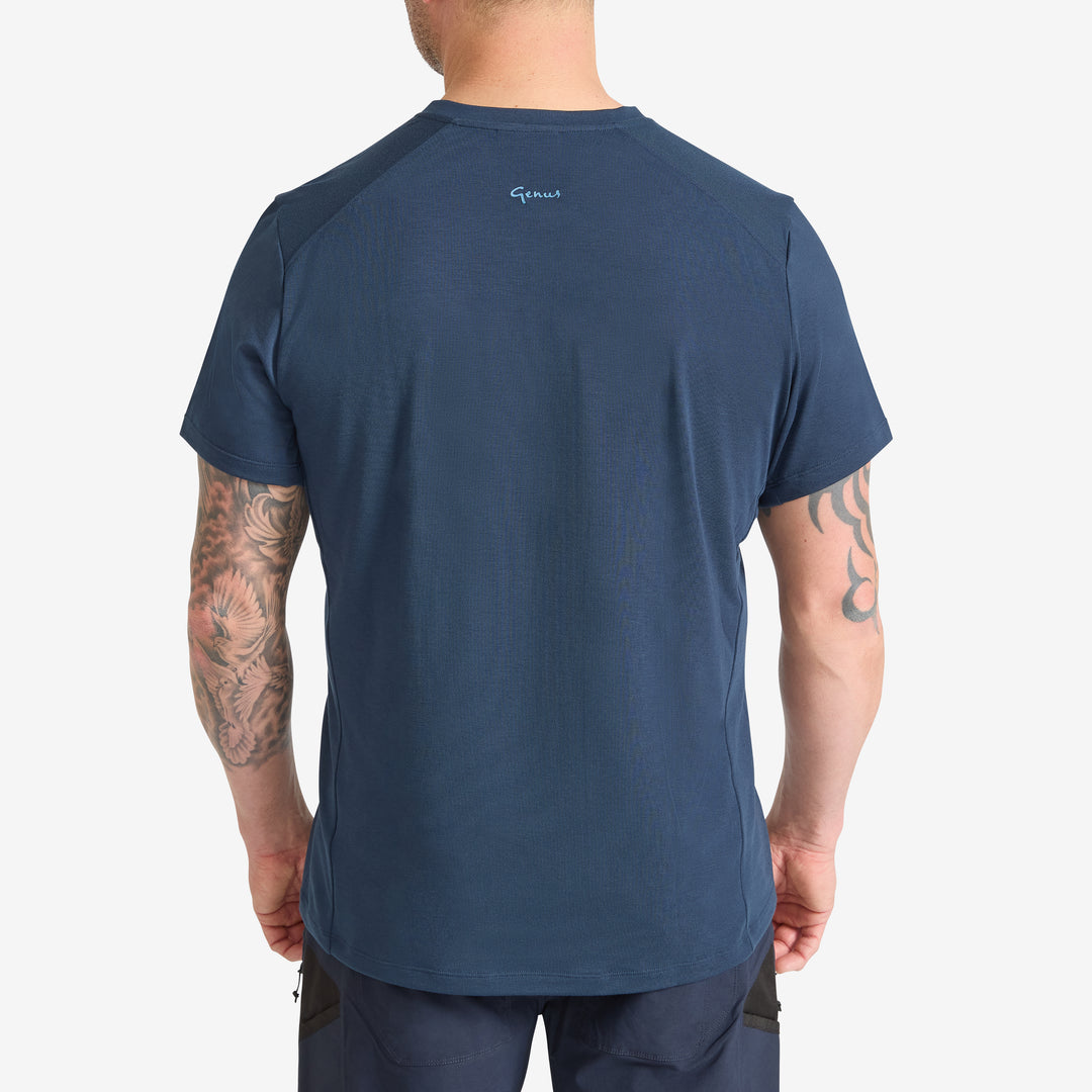 Back view of a Genus Men's Eden Short Sleeve Tee