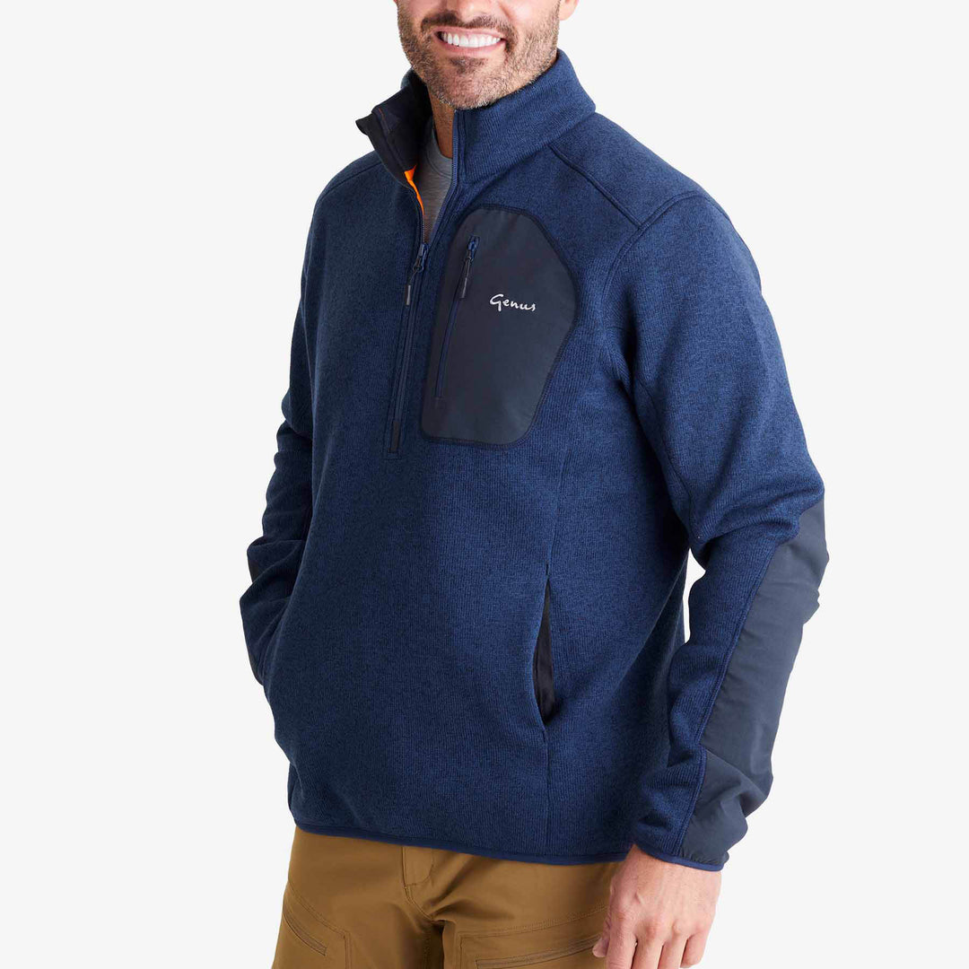 Genus Men's Dixter Gardening Pullover Marine Blue front