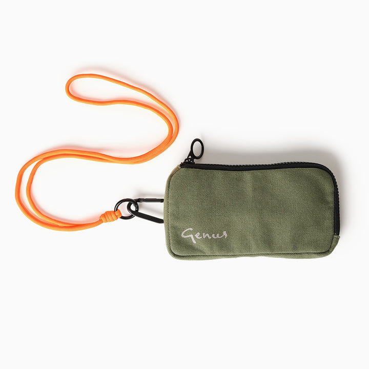 Genus green phone carrier with orange handle