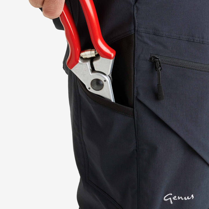 Tool pocket on the Genus Men's 3 Season Midnight Trousers