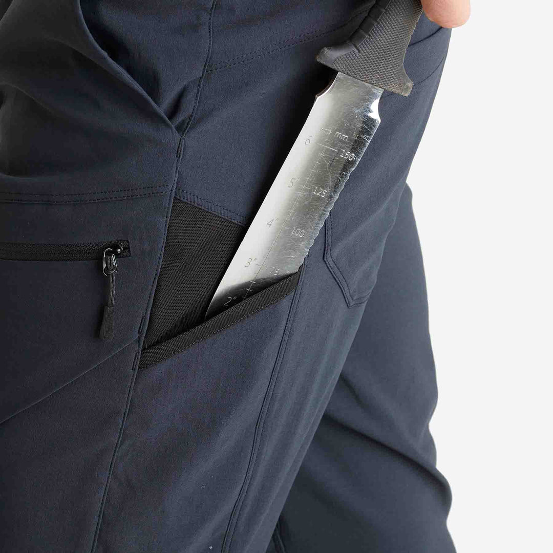 Knife pocket on the Genus Men's 3 Season Midnight Trousers