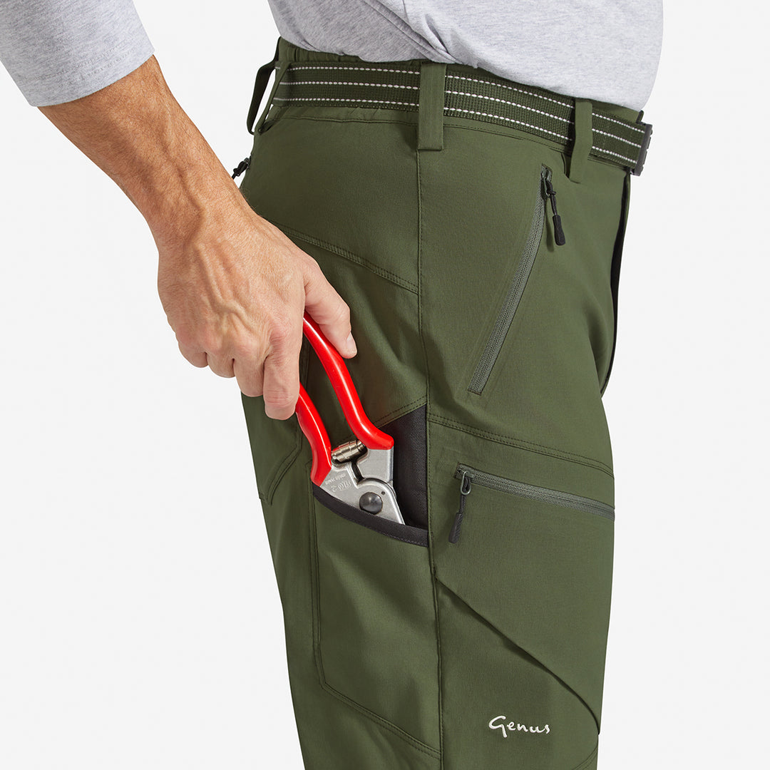 Tool pocket on the Genus Men's New Green Waterproof Trousers