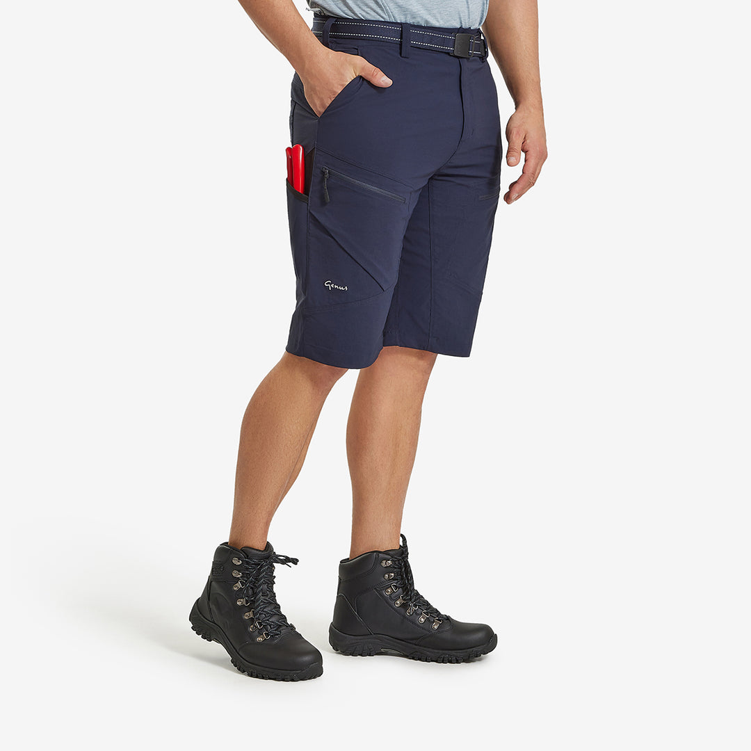 Front view of the Genus Men's Summer Gardening Shorts Dark Navy