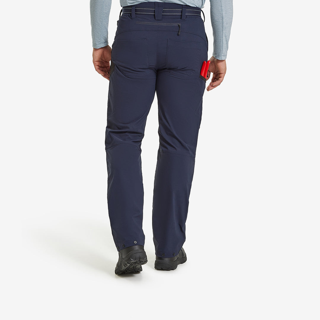 Back view of the Genus Men's Summer Gardening Trousers Dark Navy