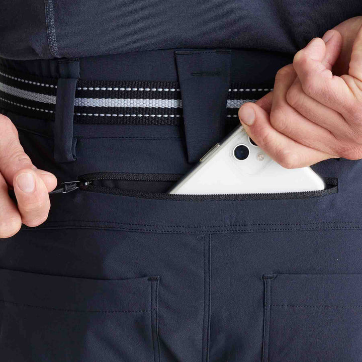 Phone pocket on the Genus Men's Waterproof Gardening Trousers Midnight