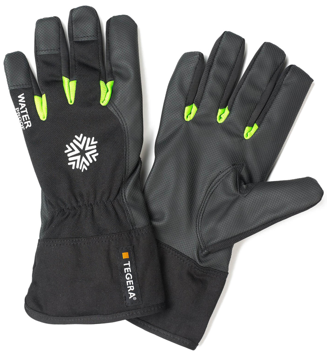 Genus waterproof gardening gloves on a white background