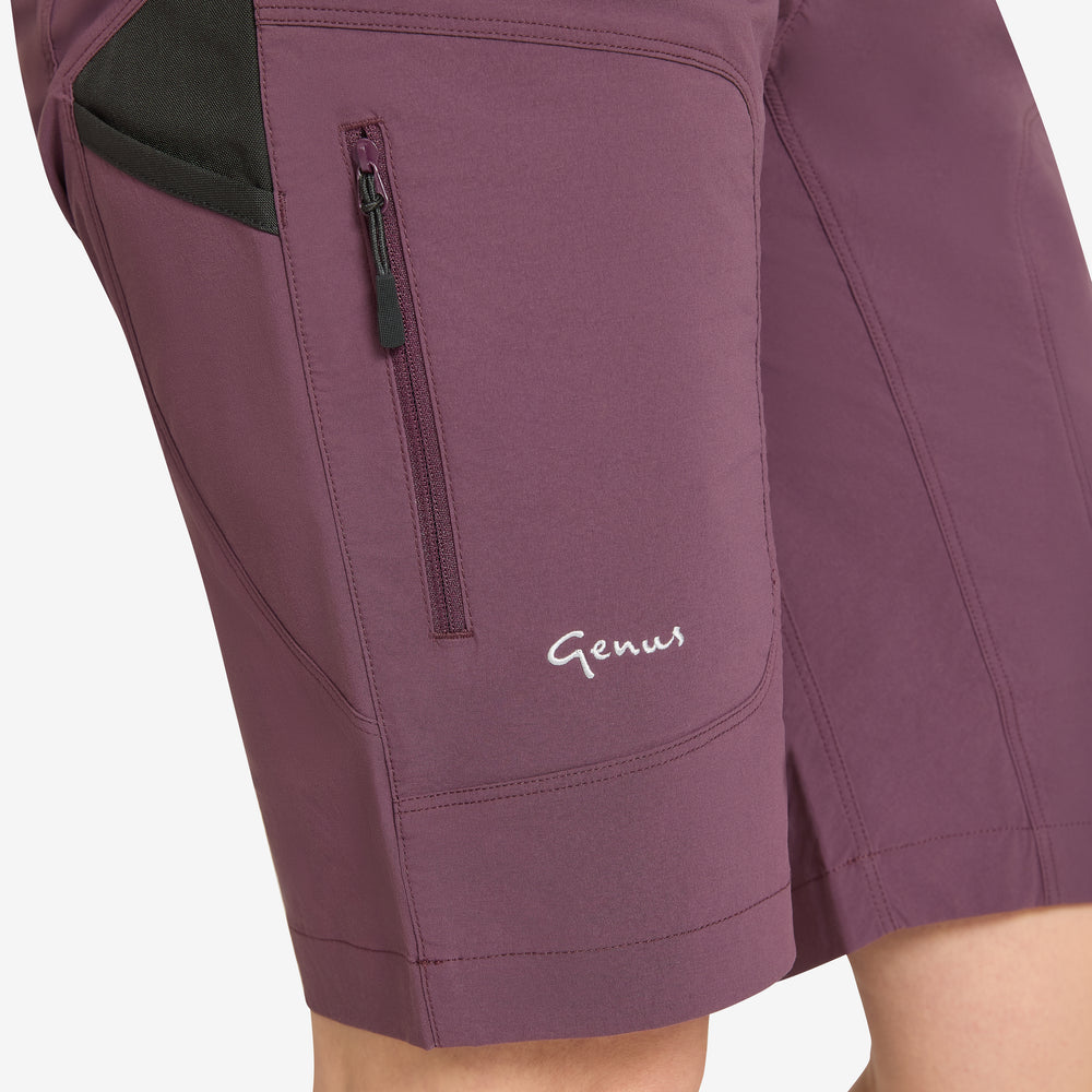 Genus Womens Mulberry Summer Gardening Shorts close up