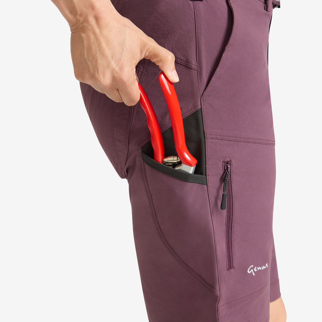 Genus Womens Mulberry Summer Gardening Shorts tool pocket