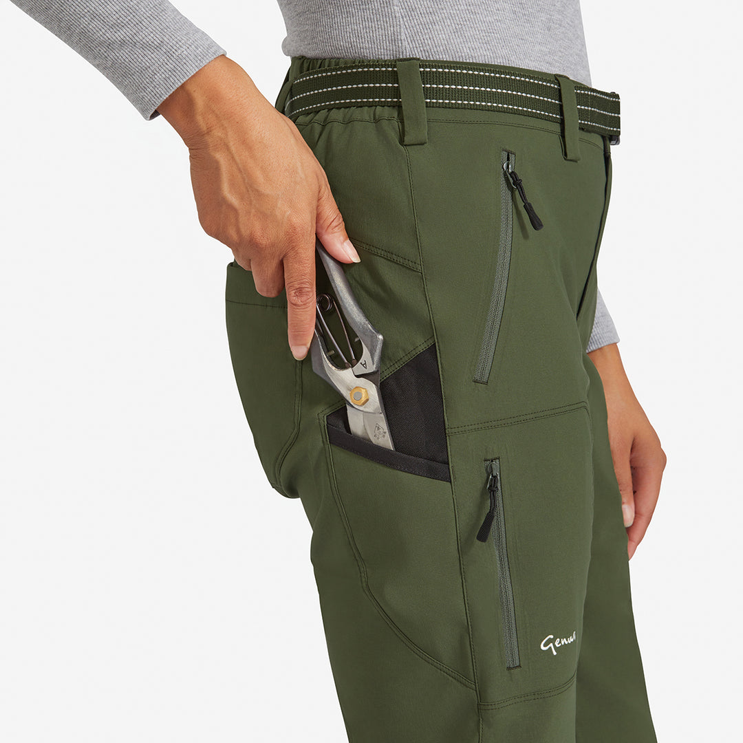 Tool pocket on the Genus Women's New Green Waterproof Trousers