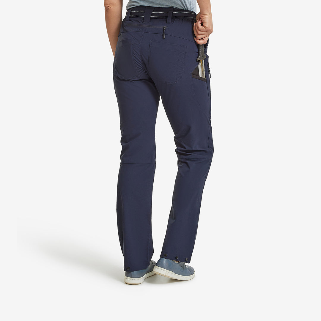 Back view of the Genus Women's Summer Gardening Trousers Dark Navy