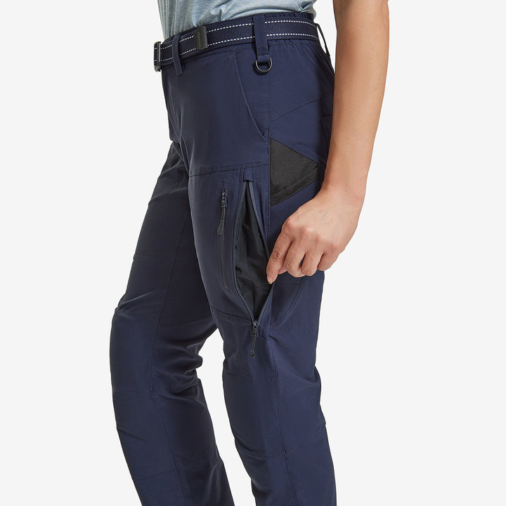 Side view of the Genus Women's Summer Gardening Trousers Dark Navy