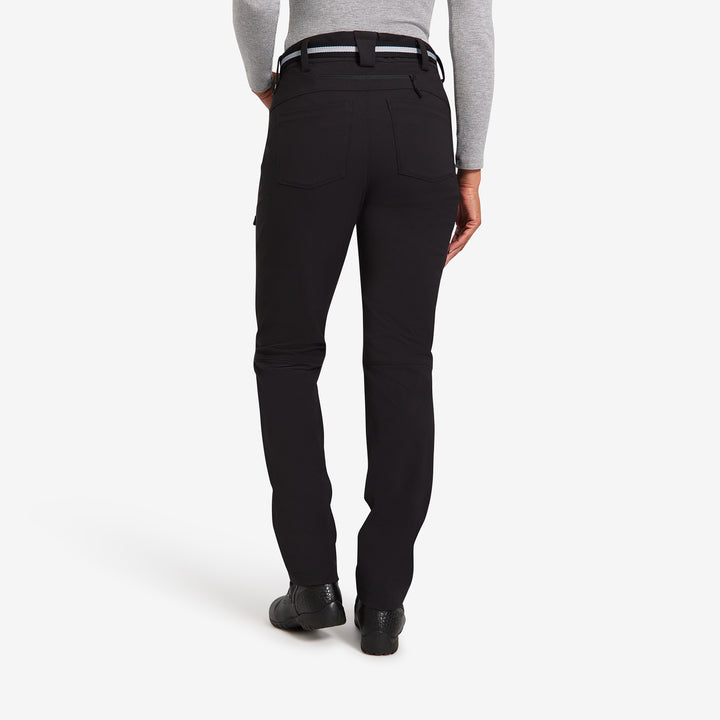 Genus womens black trimfit gardening trousers back view