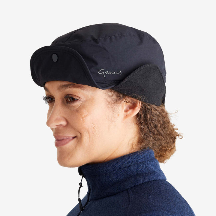 Woman wearing the Genus womens winter cap