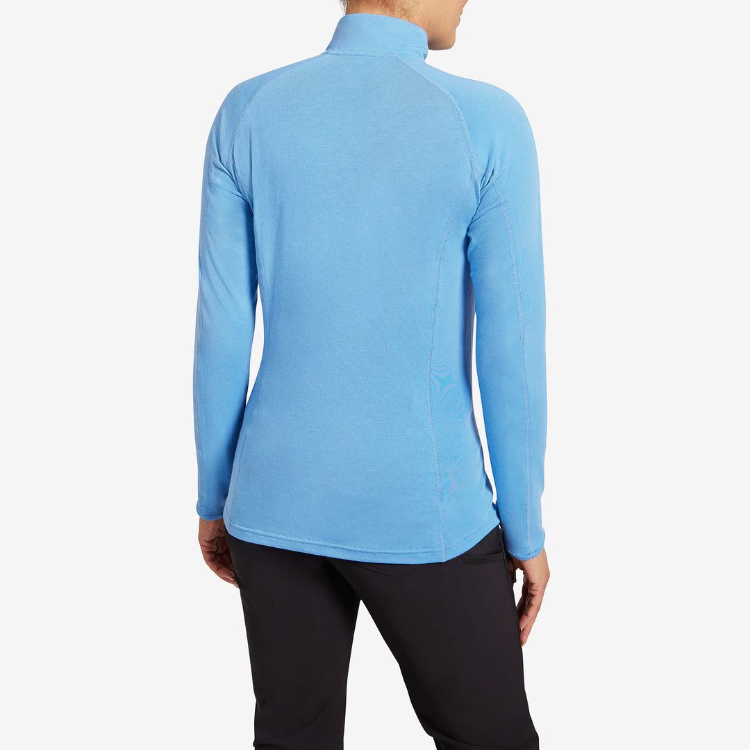 Women's Eden Gardening Zip-Neck Top - Parisian Blue