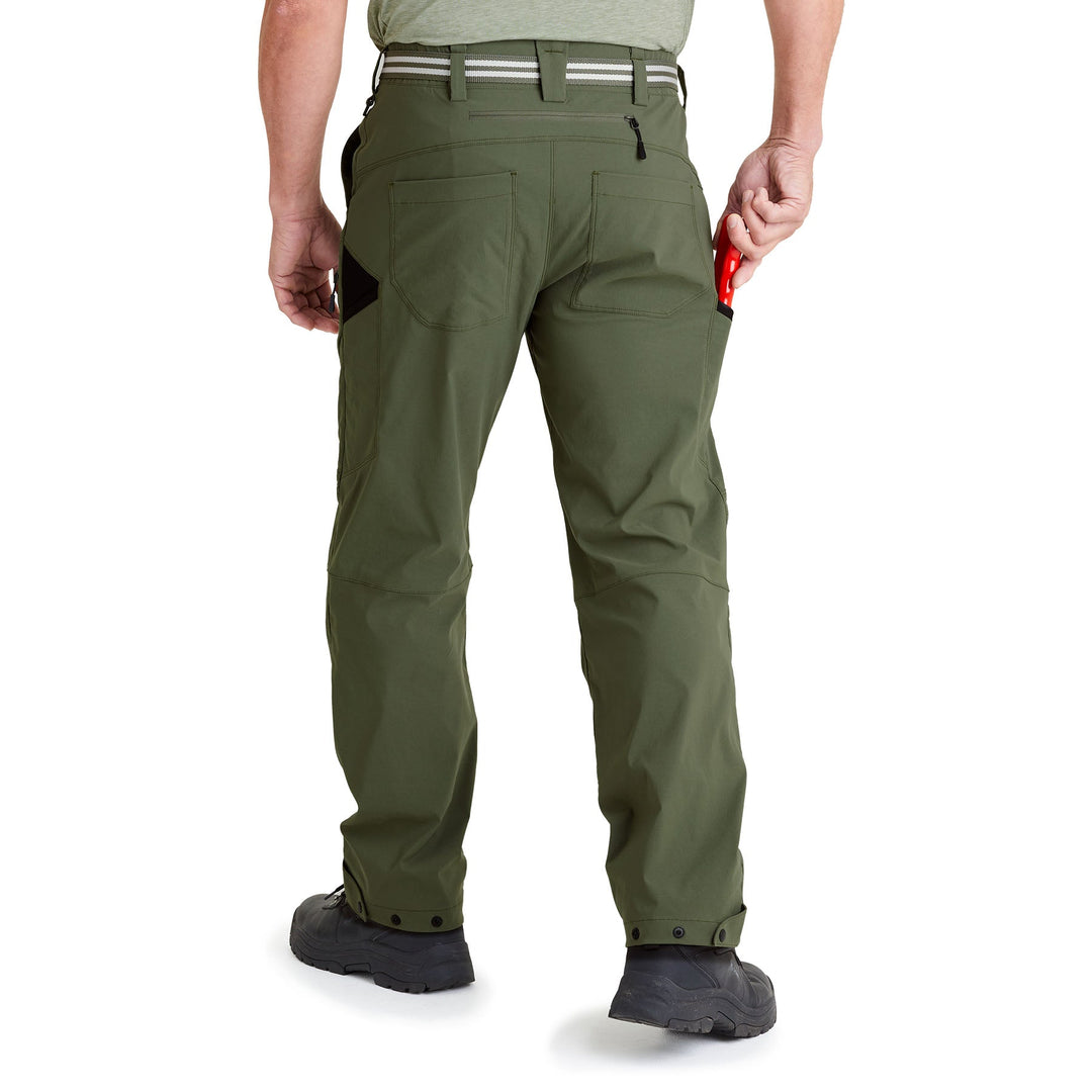 Back view of the Genus Men's 3 Season Gardening Trousers Dusky Green