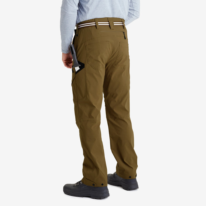 Back view of the Genus Men's 3 Season Gardening Trousers Tan