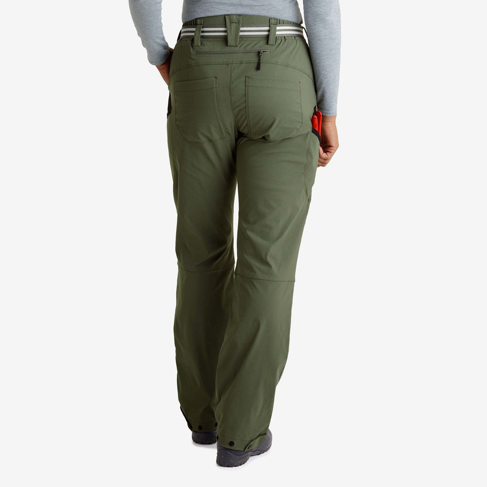Back view of the Women's 3 Season Dusky green Gardening Trousers